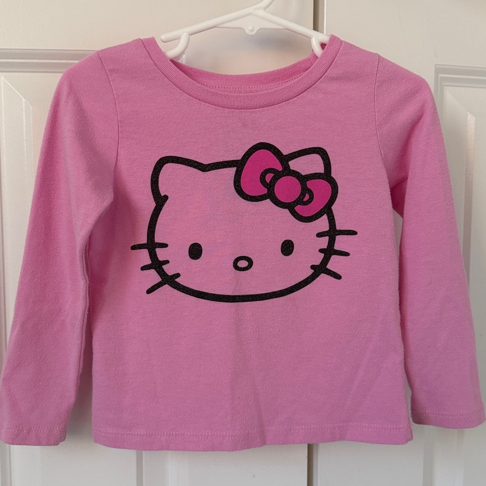 Hello Kitty Pink Long Sleeve Top- Girl 2T